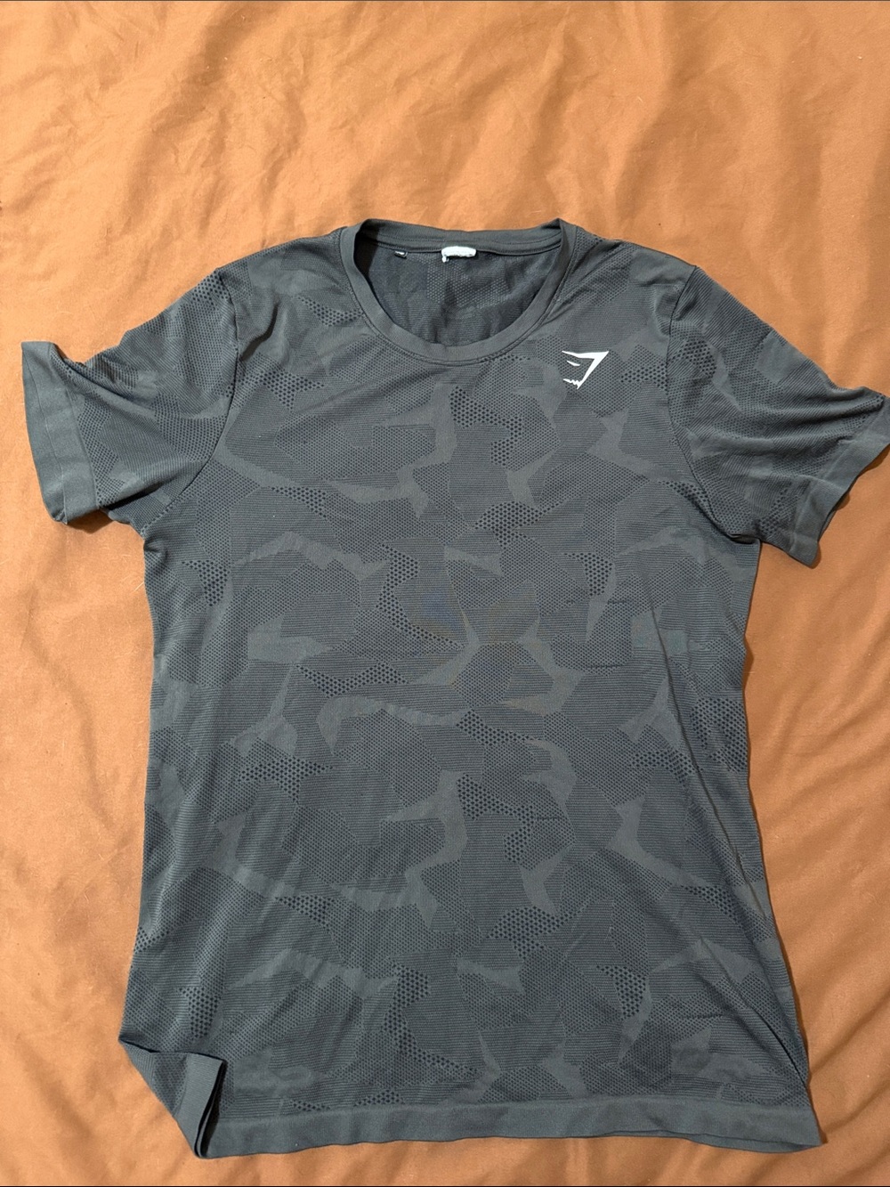 Gymshark Men's Green Camo Short Sleeve Training Tee